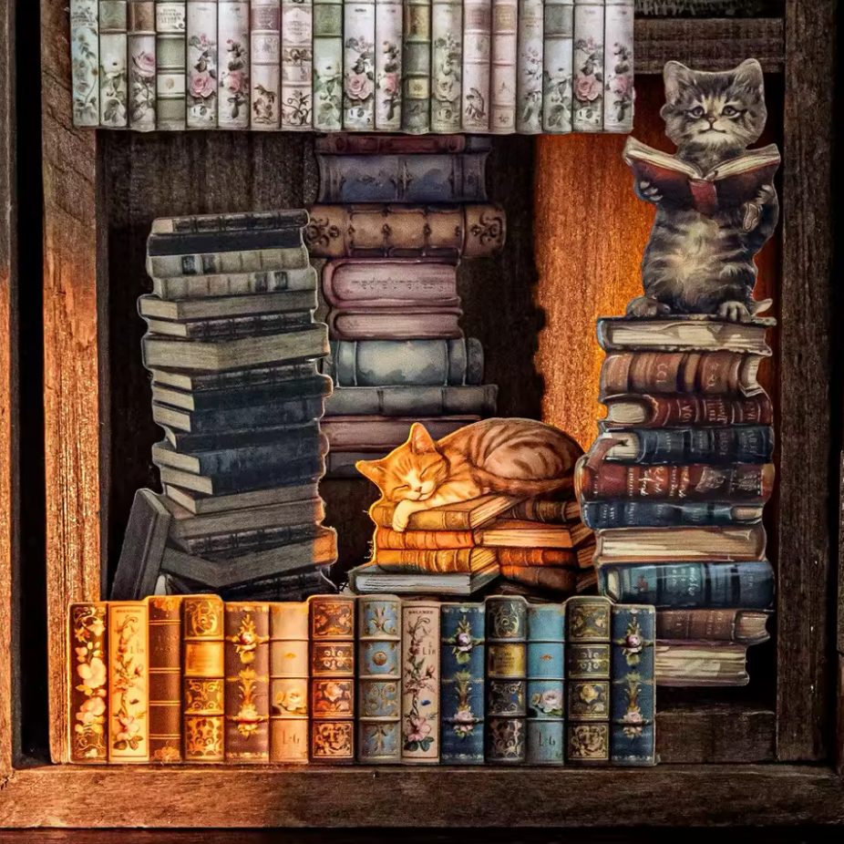 2 Hojas de stickers cartulina delgada Libros