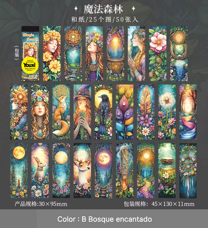 Bloc de 50 Stickers Fantasia