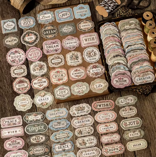 20 Etiquetas embossed bordadas