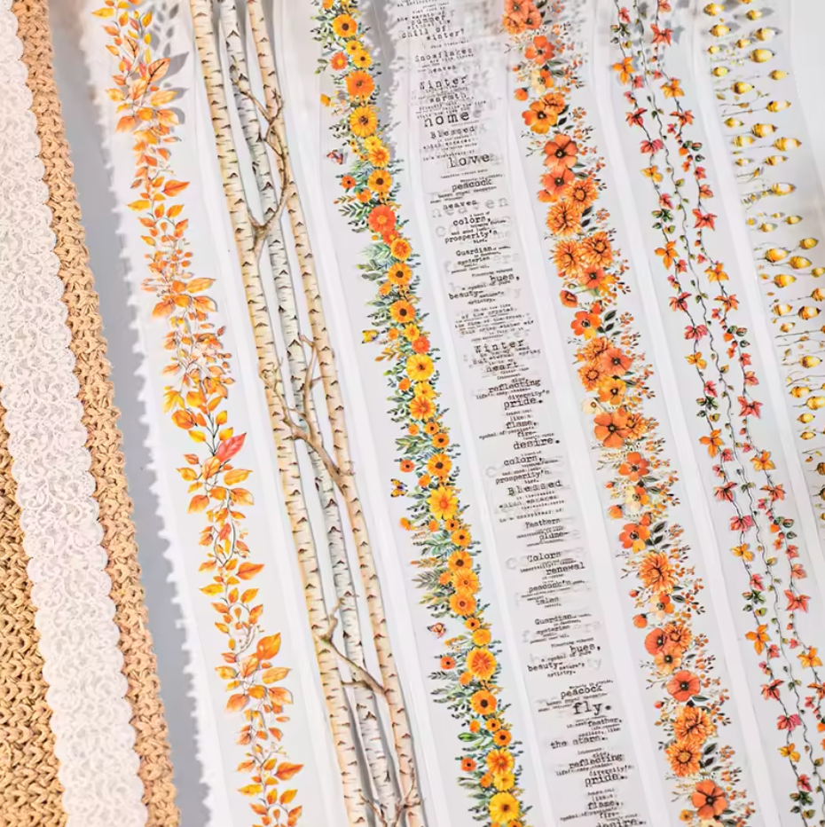 2 Washi Tapes Anchos Otoño