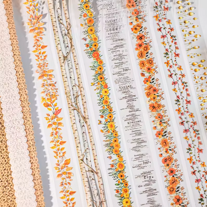 2 Washi Tapes Anchos Otoño