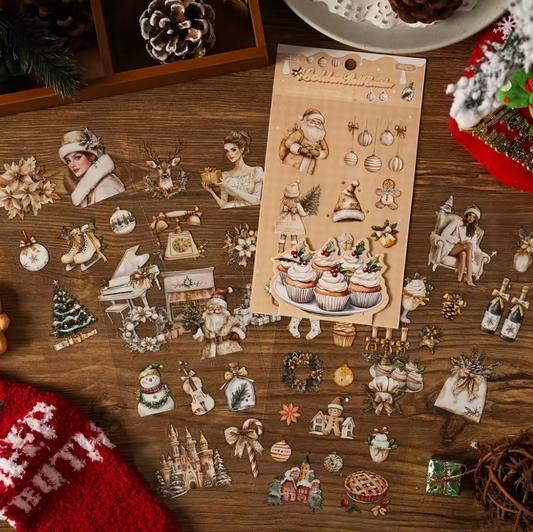 6 Hojas de Stickers Navidad