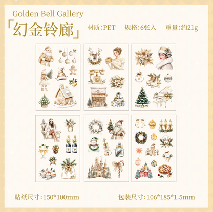 6 Hojas de Stickers Navidad