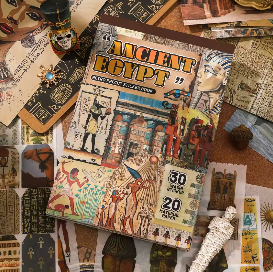 Libro de 50 paginas Stickers & Papeles Grande - Egipto