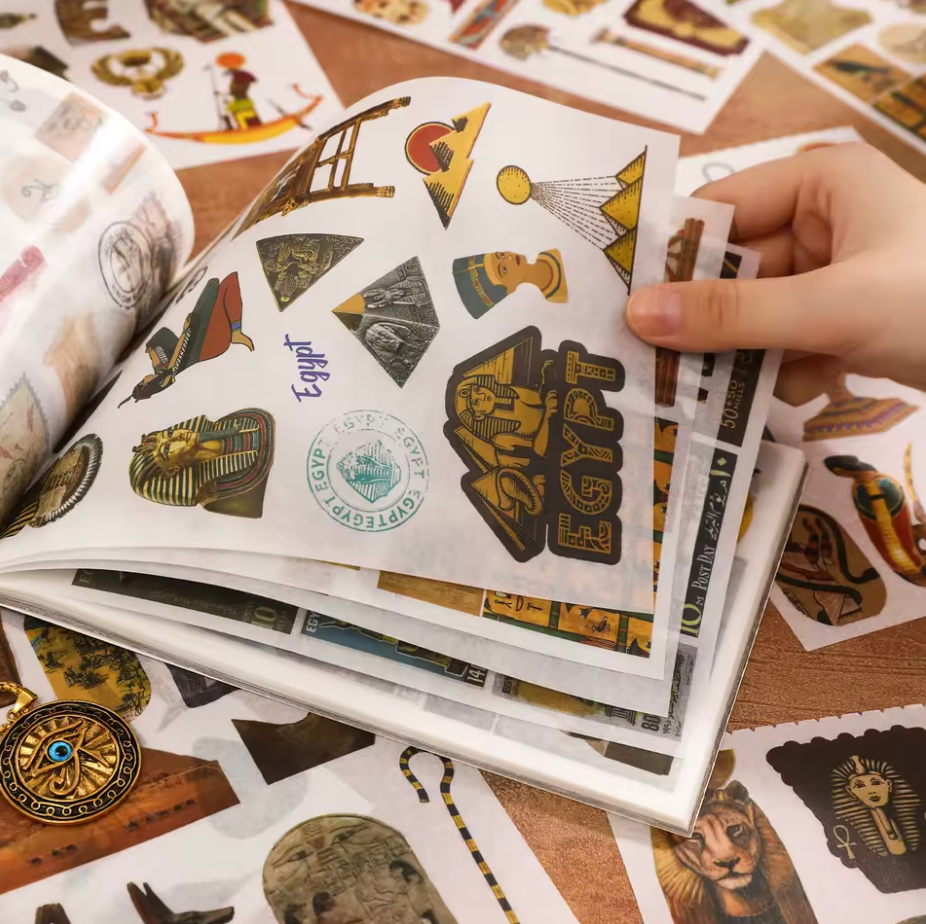 Libro de 50 paginas Stickers & Papeles Grande - Egipto