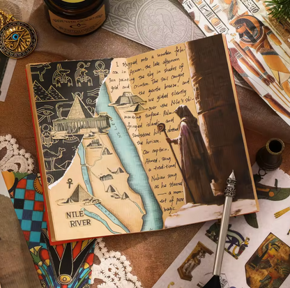 Libro de 50 paginas Stickers & Papeles Grande - Egipto