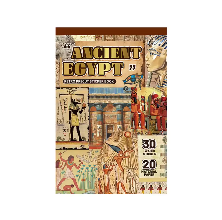 Libro de 50 paginas Stickers & Papeles Grande - Egipto