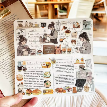 4 Hojas de Stickers comida