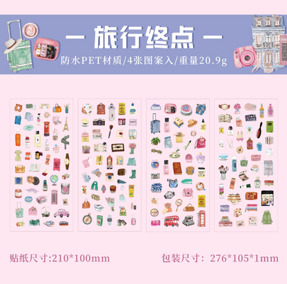 4 Hojas de Stickers comida