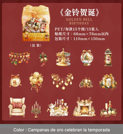 15 Stickers Navideños