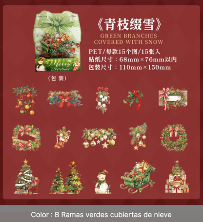 15 Stickers Navideños