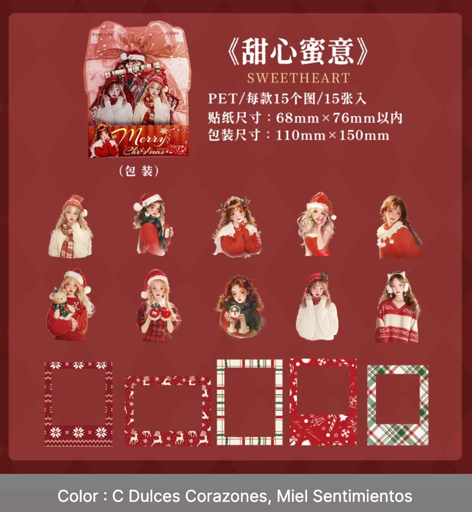 15 Stickers Navideños