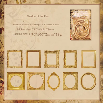 30 Marcos de papel dorados