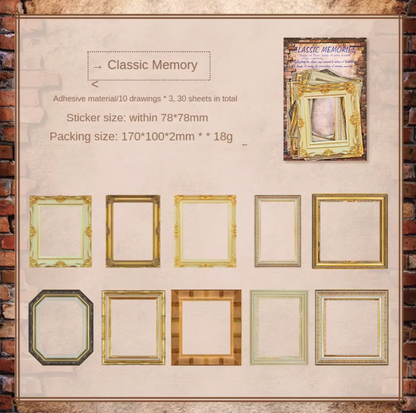 30 Marcos de papel dorados