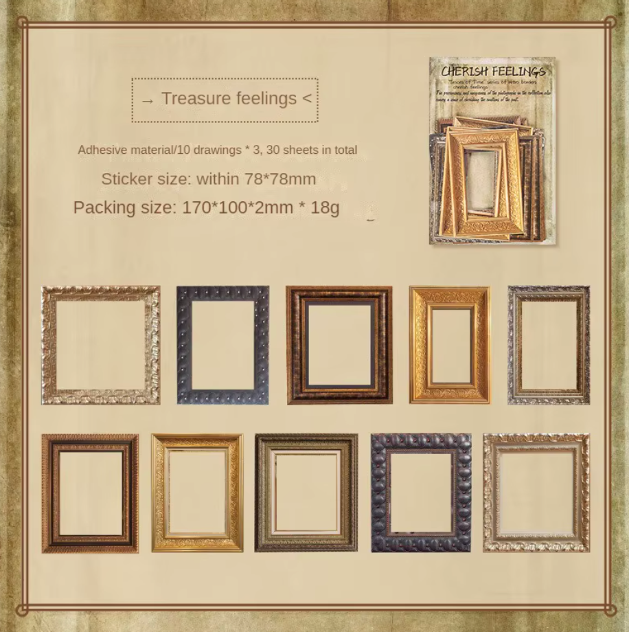 30 Marcos de papel dorados