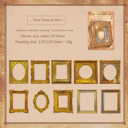 30 Marcos de papel dorados