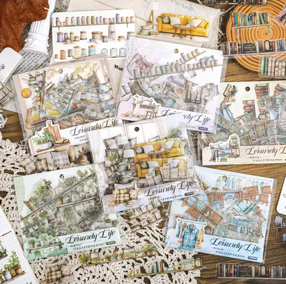 6 Paquetes de Stickers Leisurely Life - 180 stickers en total