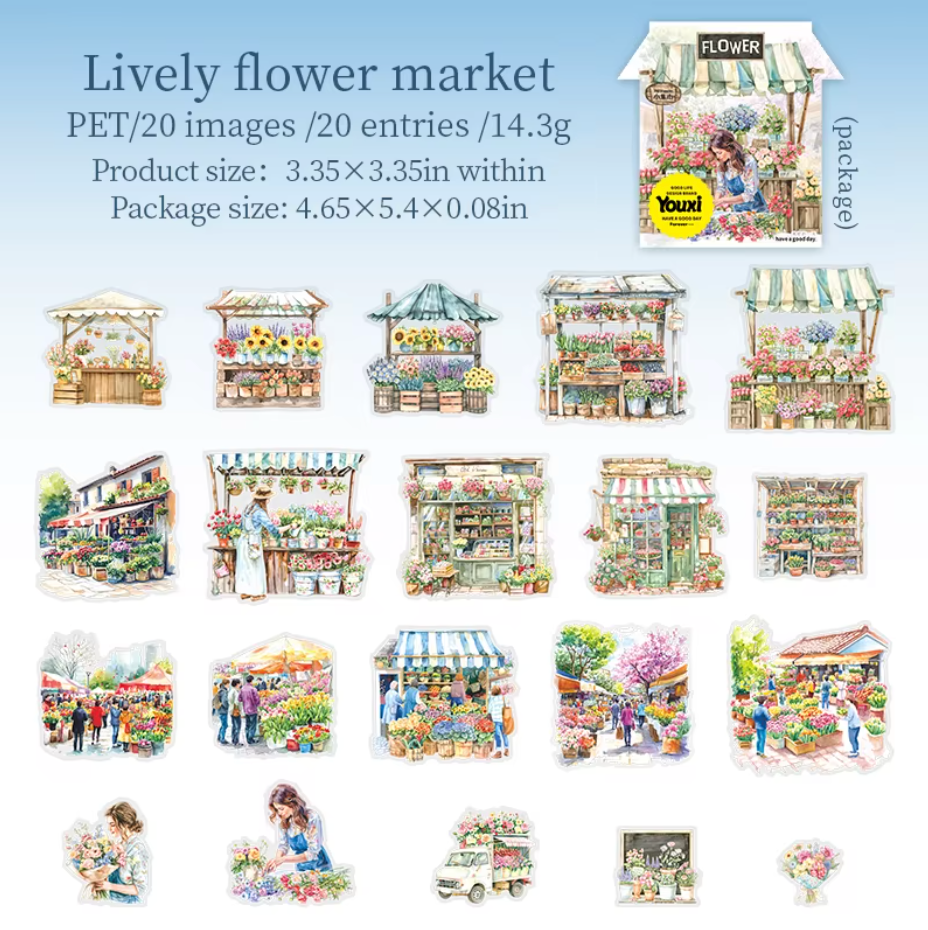 4 Paquetes Stickers Mercado