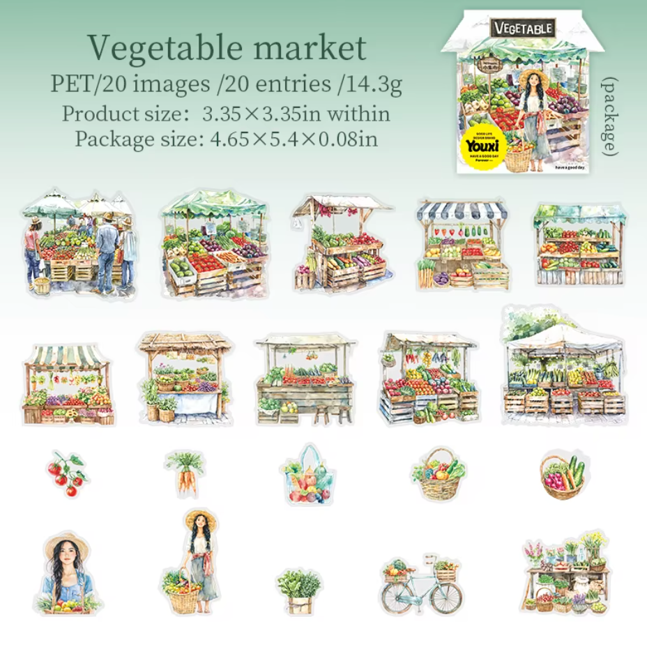 4 Paquetes Stickers Mercado