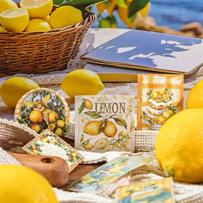 30 Stickers Timbres postales Frutas & Hadas Vintage