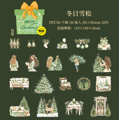 20 Stickers Navideños