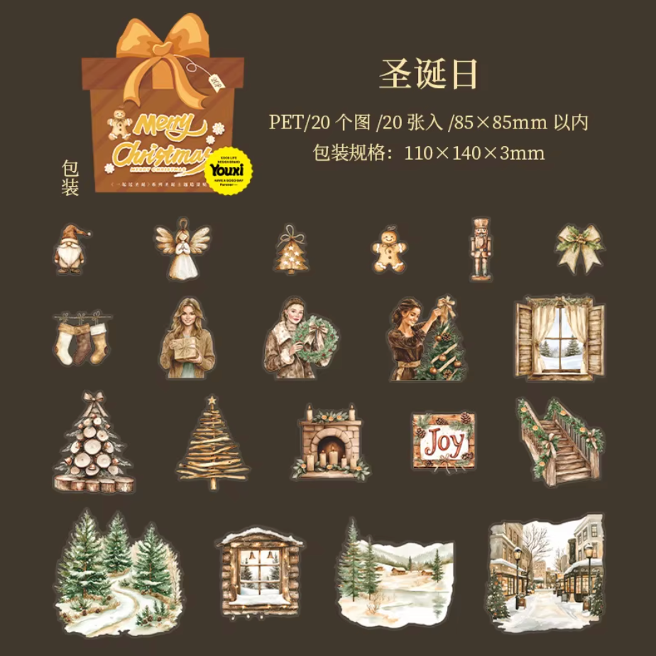 20 Stickers Navideños