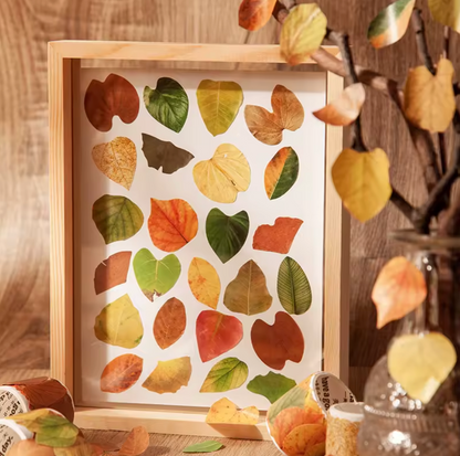 Rollo de 50 Stickers Hojas & Flores