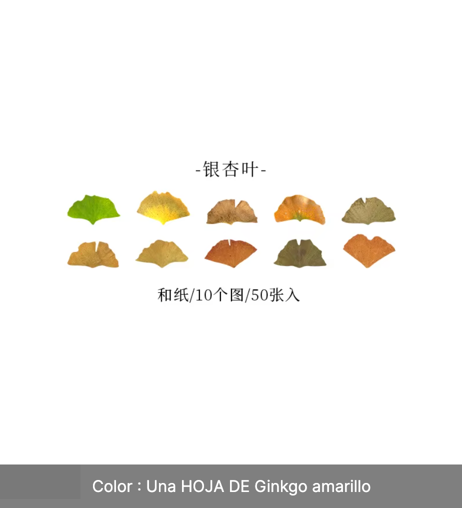 Rollo de 50 Stickers Hojas & Flores