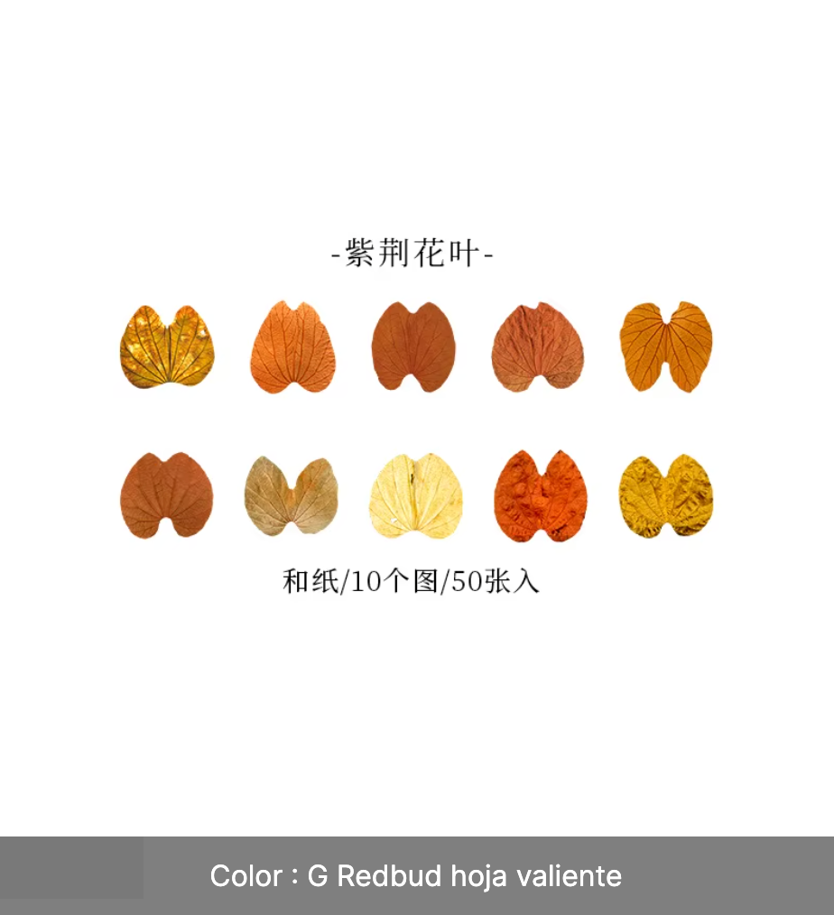 Rollo de 50 Stickers Hojas & Flores