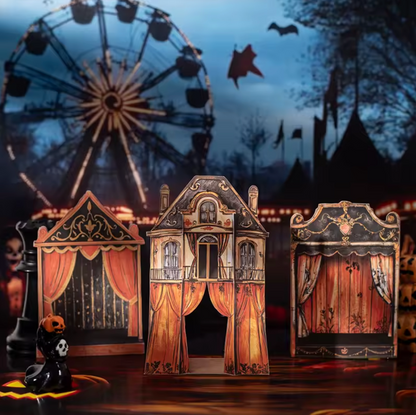 10 Casas de muñecas & Fondos Vintage Cartulina