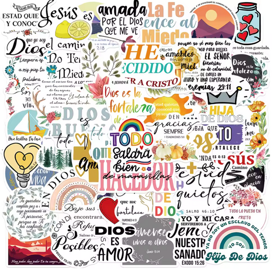 50 Stickers Vinil Religion