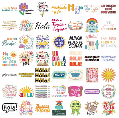 100 Stickers Vinil Frases positivas