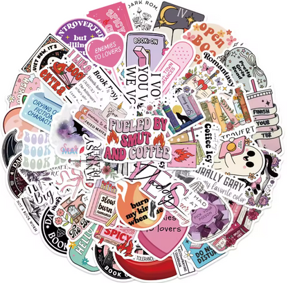 50 Stickers Vinil Libros Holograficos