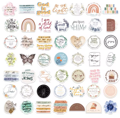 50 Stickers Vinil Religion