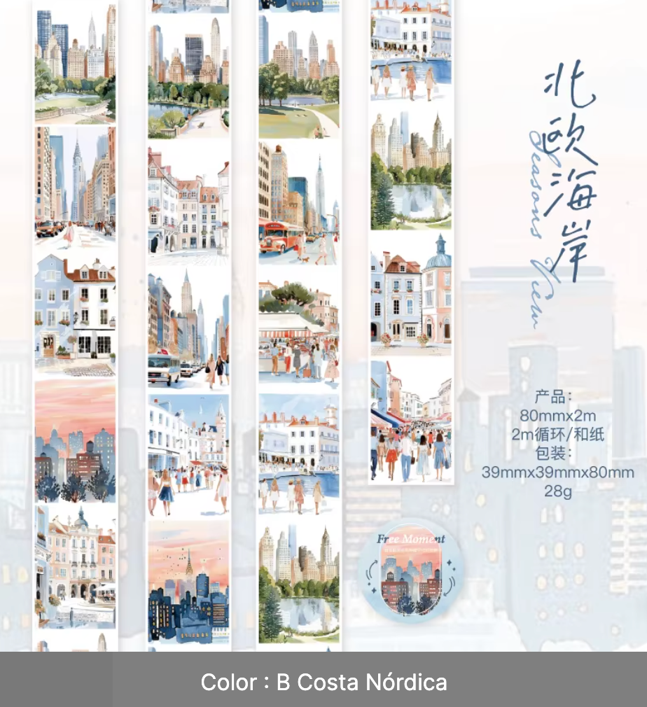 Washi Tape Ancho - Free Moment