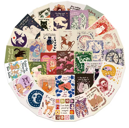 50 Stickers Vinil Dibujos preciosos
