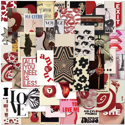 50 Stickers Vinil Love & Amor