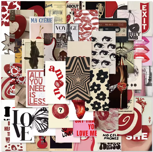 50 Stickers Vinil Love & Amor