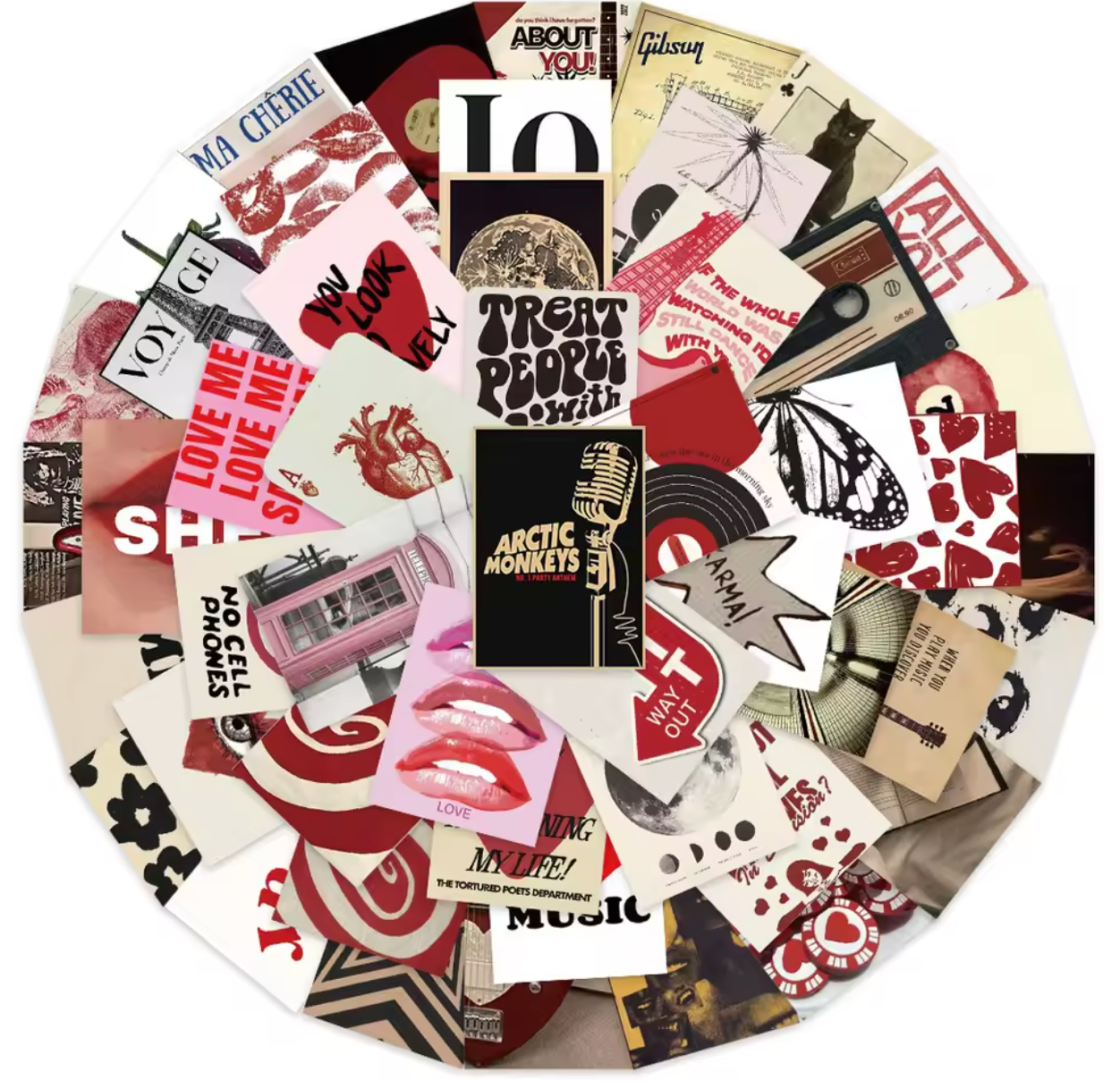 50 Stickers Vinil Love & Amor