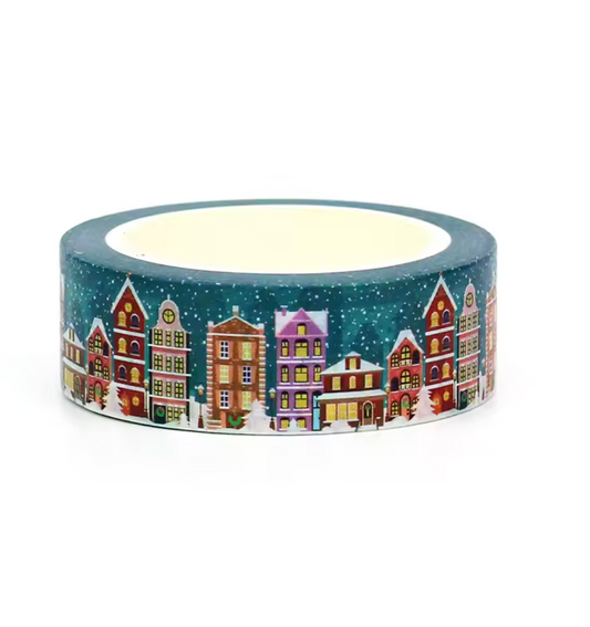 Washi Tape Casas Navideñas - 10 metros