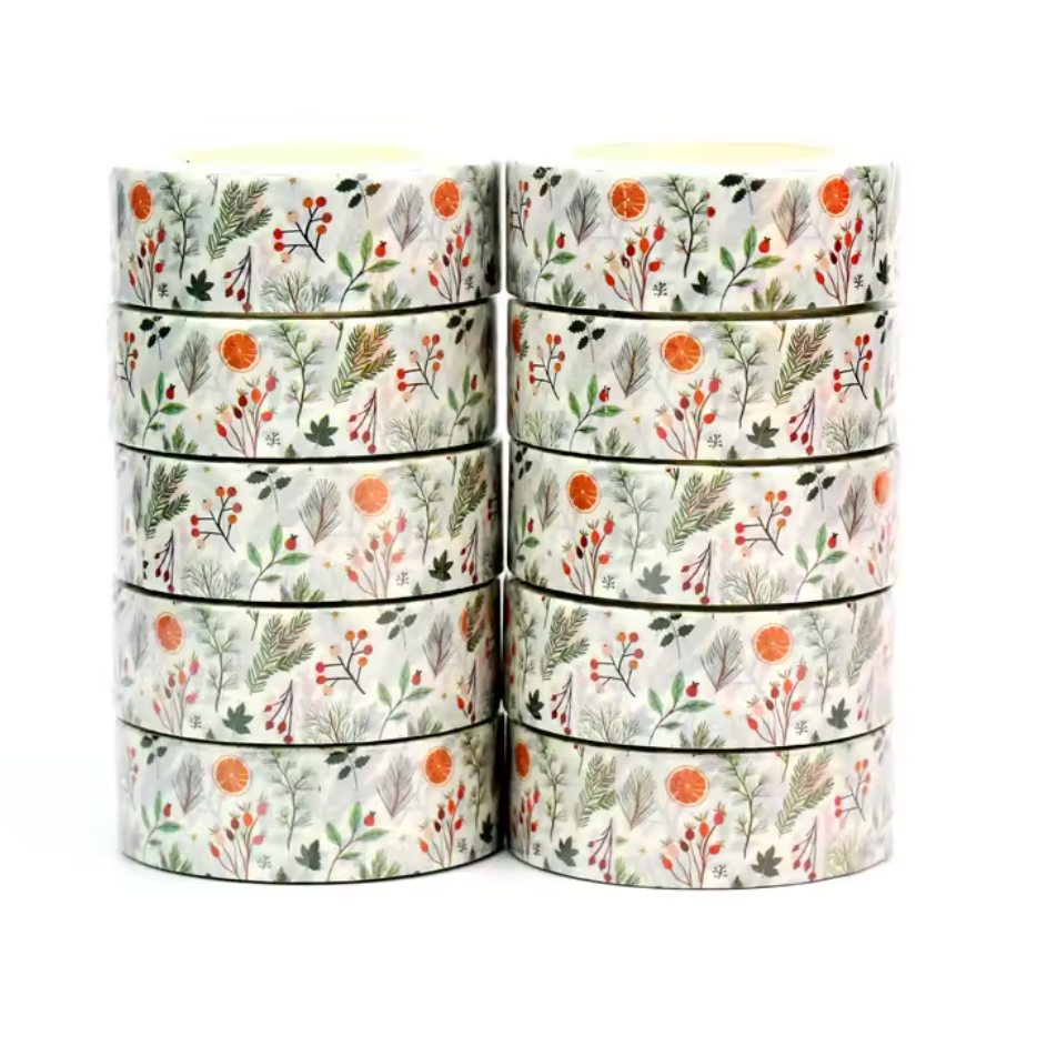 Washi Tape Plantas Navideñas - 10 metros