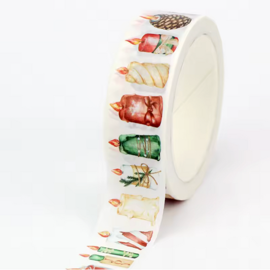 Washi Tape Velas Navideñas - 10 metros