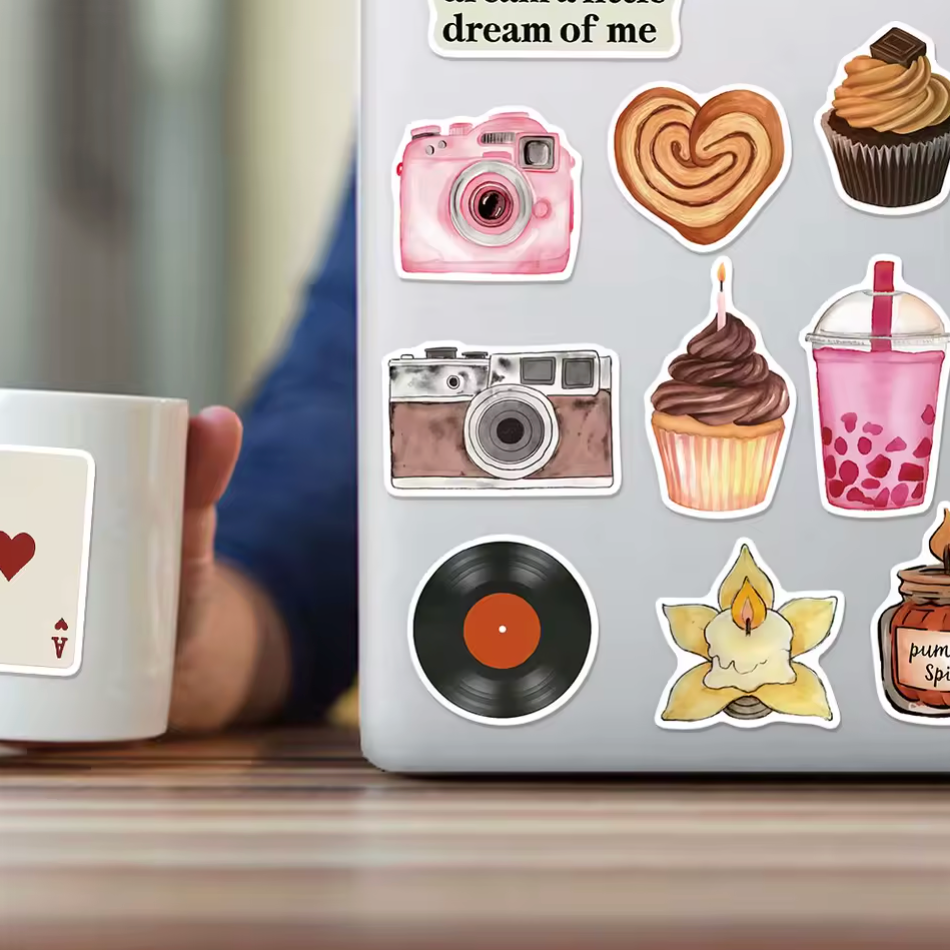 50 Stickers Vinil Happy Girls