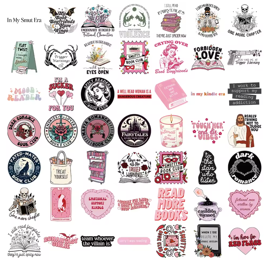 50 Stickers Vinil Holograficos Mood Reader