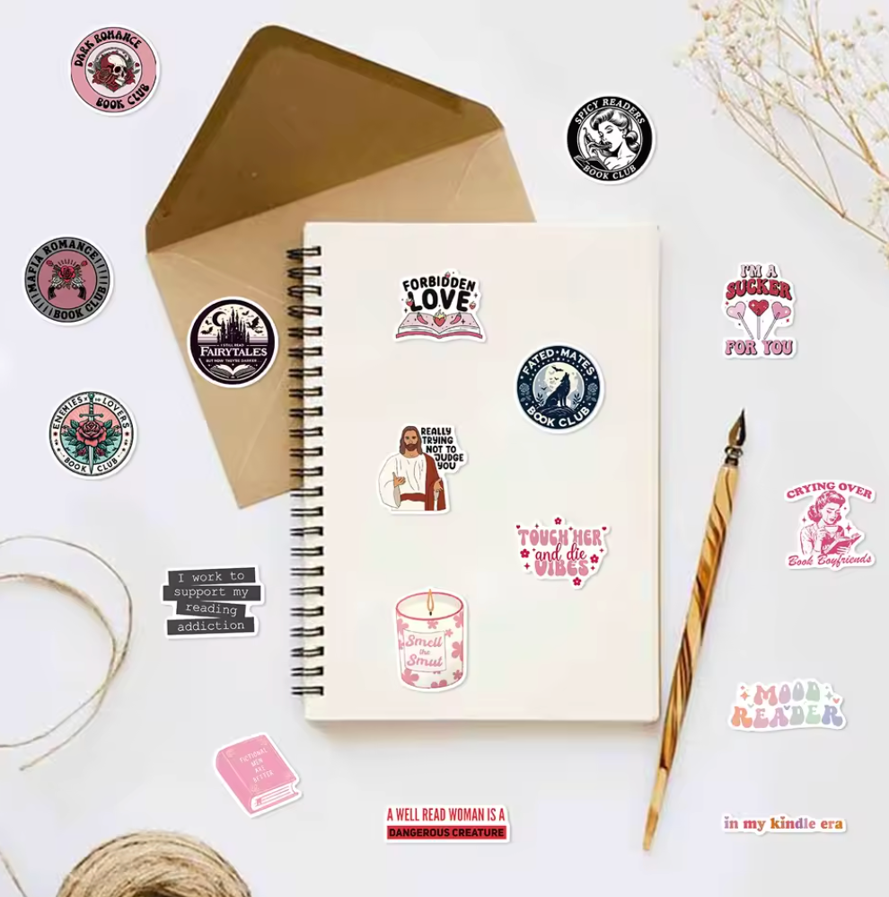 50 Stickers Vinil Holograficos Mood Reader