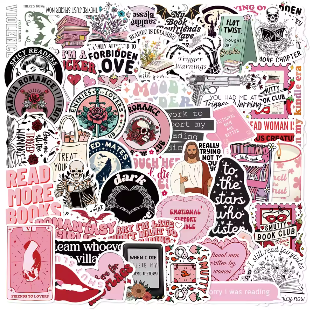 50 Stickers Vinil Holograficos Mood Reader