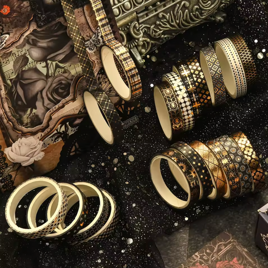 36 Washi Tapes con foil dorado