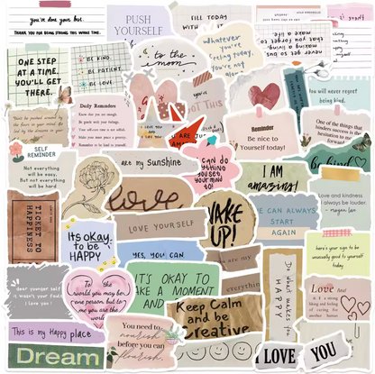 50 Stickers Vinil Frases & palabras