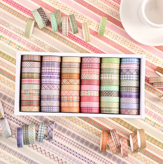 60 Rollos delgados de Washi Tapes