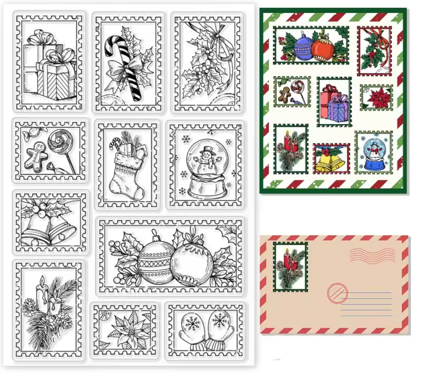 Sellos de Silicon Timbres navideños